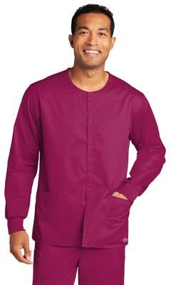 Wonderwink WW3080 WorkFlex Snap-Front Scrub Jacket in Wine size 3XL   Polyester Blend