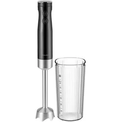 Zwilling Enfinigy Stabmixer inkl. Becher u Vakuumdeckel schwarz, Stabmixer, Schwarz