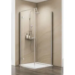 Schulte  ExpressPlus  MasterClass  Drehtür  inkl.  Seitenwand  900x900  mm  -  Türanschlag  links  -  für  Montage  auf  Duschbecken