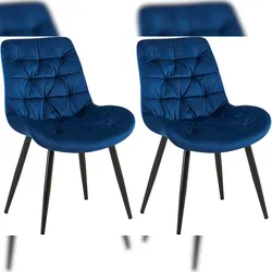CLP 2er Set Esszimmerstuhl Rossford dunkelblau