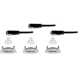 Paulmann, Einbauleuchte, Einbauleuchte Nova Flat Set (GU10, Aluminium, Kunststoff)