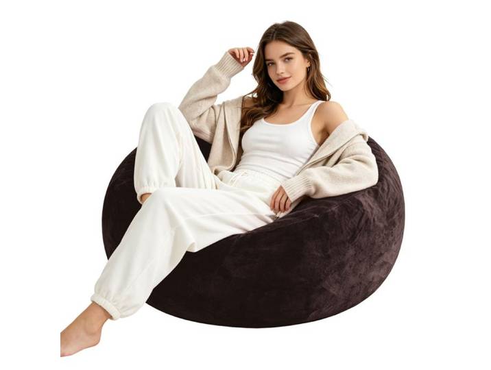 Confort modulable fauteuil poire 4FT canapé bean bag pliable avec housse lavable pour adulte et petit espace