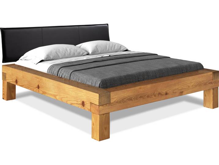 CURBY 4-Fuß-Balkenbett mit Polsterkopfteil, Material