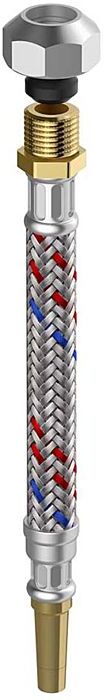 Flamco Meiflex Silikon-Panzerschlauch M5715.5310.50 10 x 10 mm KLV/Rohr, 8 x 500 mm, Edelstahlgeflecht