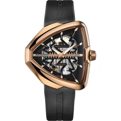 Hamilton Ventura ELVIS80 SKELETON H24525331 - roségoldfarbener Pulslinie,schwarz - 42.5mm