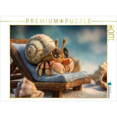 CALVENDO Puzzle Krabbe auf Ferienmodus | 1000 Teile Lege-Größe 64x48cm Foto-Puzzle für glückliche Stunden