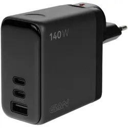 Onit USB-Wandladegerät Travel 2C1A 140 W GaN, Ladeport (140 W, 3 Ports), USB Ladegerät, Schwarz