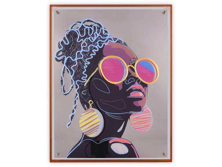 Acrylglasbild MIRRORS AND MORE AMIRA , farbe bild(er): vielfarbig 1, B:65cm H:85,4cm, Acryl, Bilder, Acrylglasbild, Kunstwerk mit LED-Funktion