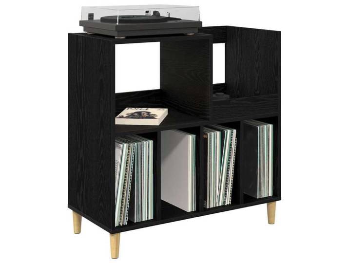 {179396}Étagère à Livres - Support pour platine - Chêne noir -82x39 5x82 5 cm - Étagère de Rangement - poids:21.2 kg