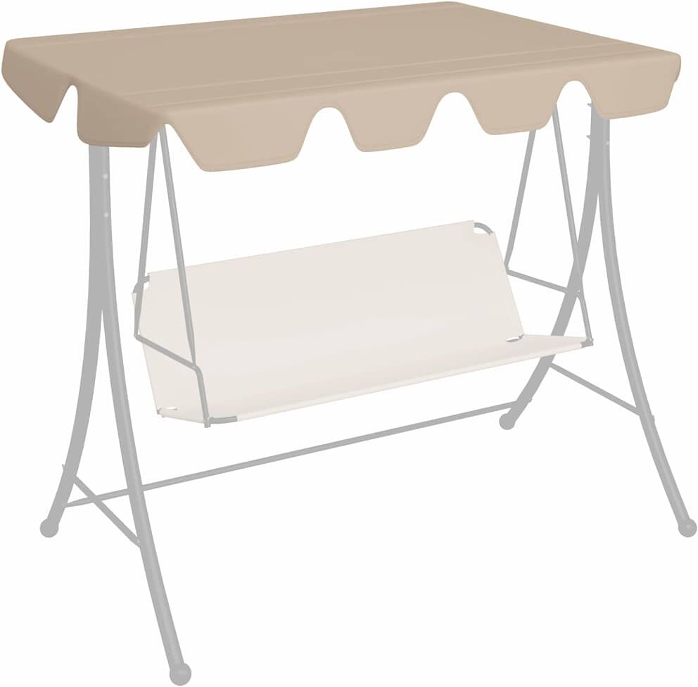 vidaXL Toit de rechange de balançoire beige 150/130x105/70 cm