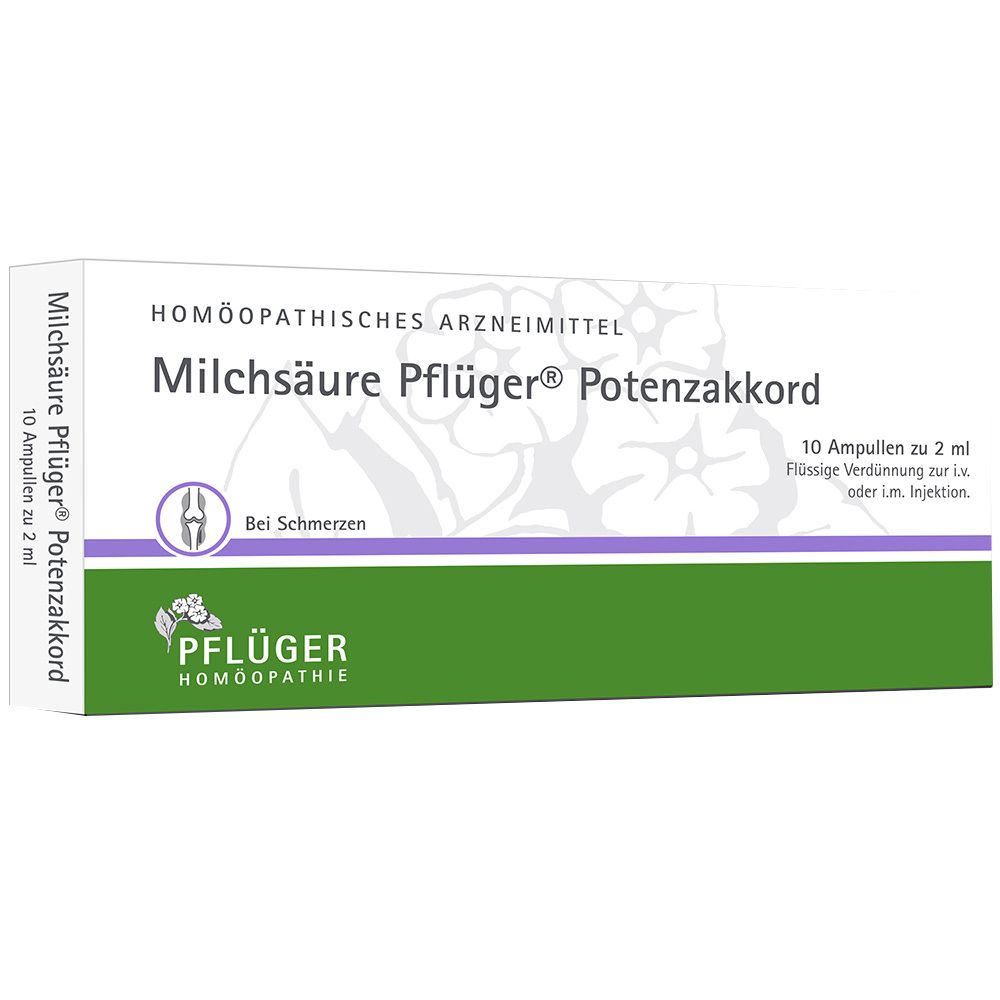 Milchsäure Pflüger Potenzakkord Inj.-Lsg.Amp. 10 St Injektionslösung