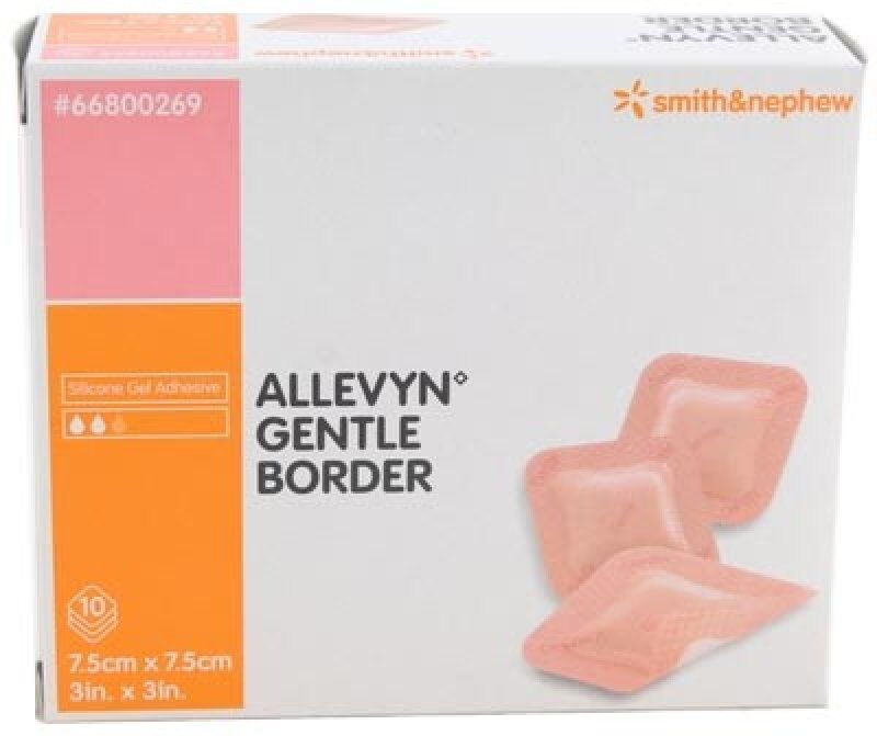 Allevyn Gentle Borde7,5X7,5 10