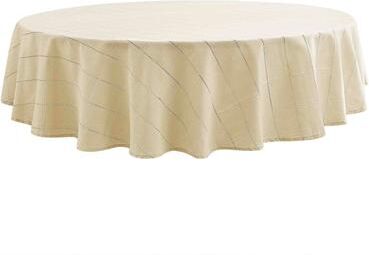 "Izod Chadwick Linen Gold Lurex 70"" Round Tablecloth"