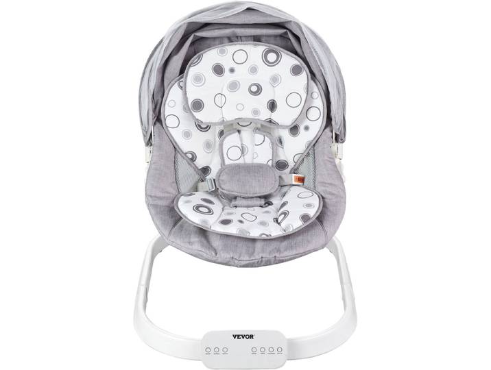 VEVOR Babyschommel Babywipstoel Babylounger 3 Zitposities Afstandsbediening Bluetooth