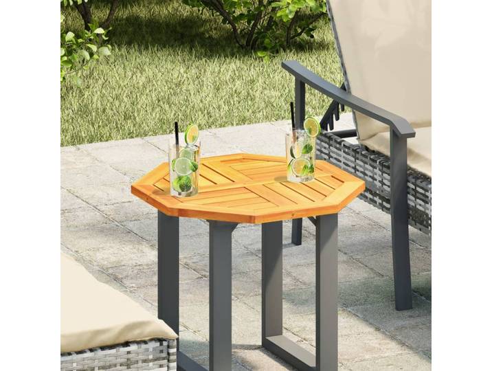 vidaXL Tischplatte 50x50x2 cm Achteckig Massivholz Akazie