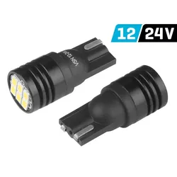 Vision LED Glassockel W5W T10 12V/24V 6x3020 SMD Canbus 2er