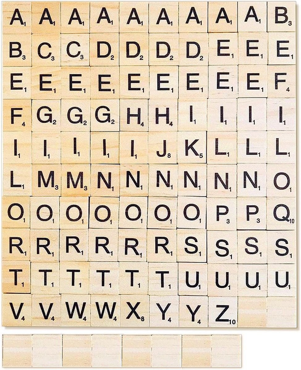 108 Houten Alfabet Letters Set met Hoofdletters en Kleine Letters voor Knutselen en Decoratie