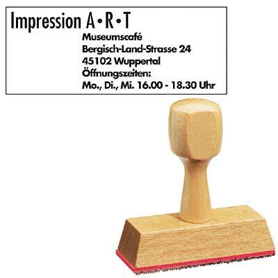 neutral Textstempel, individualisierbar ohne Logo HOLZ5823T