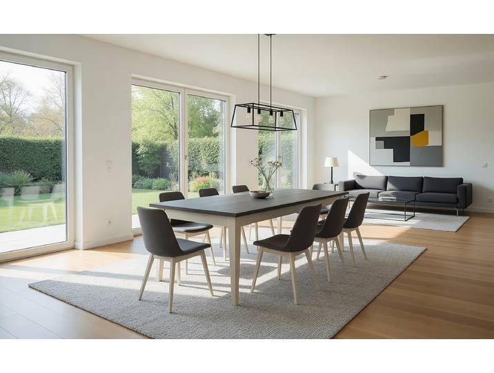 Esstisch 200cm Grau/Grau/Pinie Creme