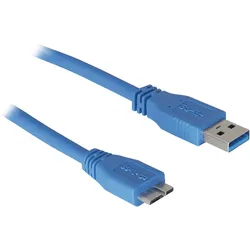 USB3 A-A-MIC1 BL - USB 5 Gb/s Kabel, A Stecker auf Micro B Stecker, 1 m