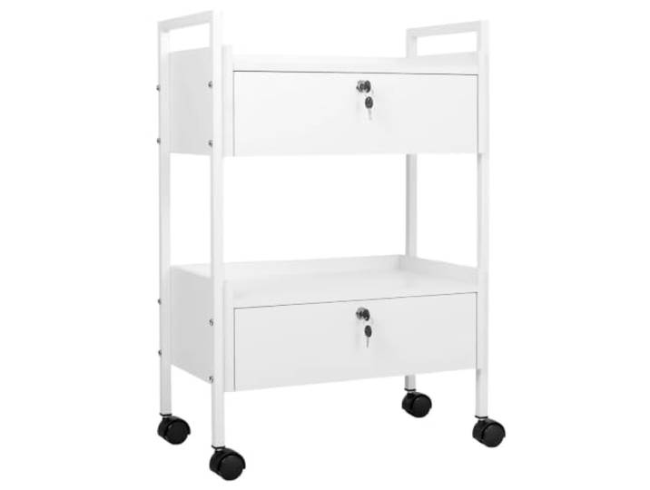 HABYS Kosmetikwagen mit Rolle, Rollwagen mit Schubladen (Vela) Kosmetik Wagen 62 × 36 × 90cm, Rollwagen Schmal bis zu 30 kg, Gewicht von 29 kg, für Kosmetikstudios, Podologiepraxen, SPA