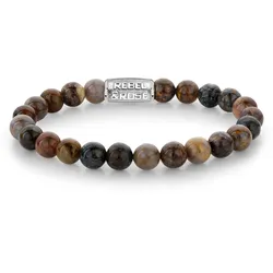Rebel & Rose RR-80104-S Herren-Armband Autumn Rocks 8 mm, 19 cm