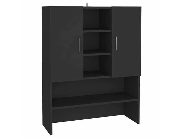 “Winter Sale TOP Armoire pour machine à laver Noir - Meuble pour machine à laver Noir 70 5x25 5x90cm PRO81123