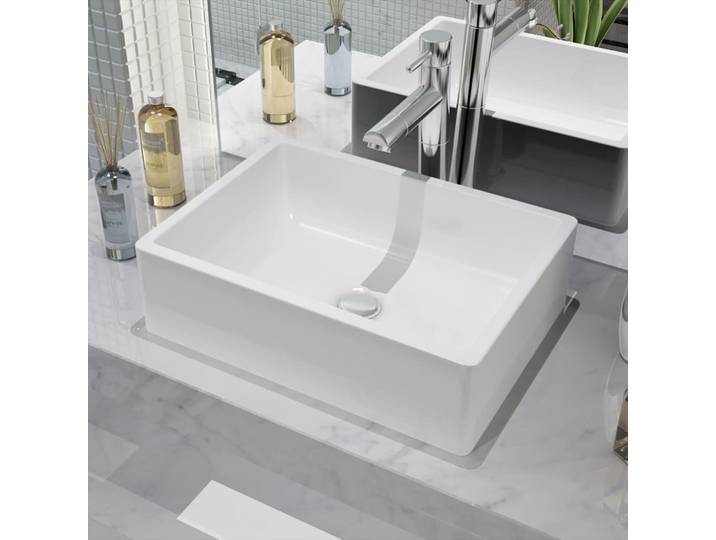 VIDAXL WASHBAIN Weiß 41x30x12 cm Keramik