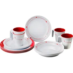 Brunner Melamin Cosmic Geschirrset Antirutsch, BPA-frei und bruchunempfindlich 16-teilig