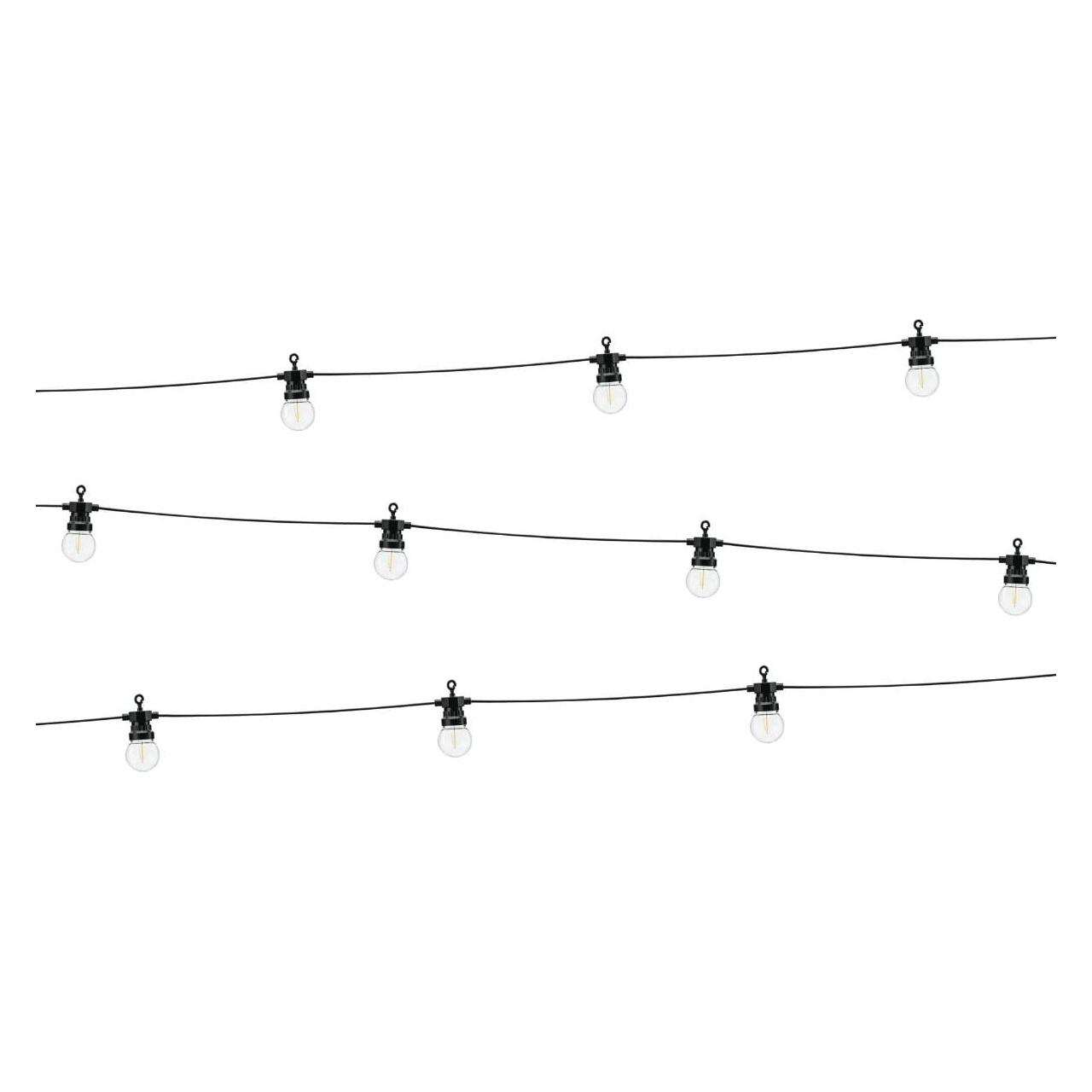 Partydeco Lichterkette Vintage Schwarz LED (5m) (1 Stk.) (5902230749597)