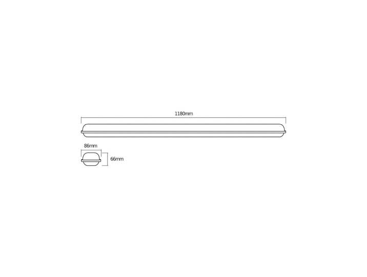 OSRAM LED-Feuchtraumlampe SUBMARINE INTEGRATED, 118 cm, IP65 INTEGRATED, alu / grau / zink, Kunststoff