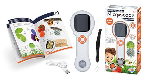 BUKI Videomicroscoop voor kinderen MR300 met 500X vergroting, 5 cm display en geïntegreerde LED