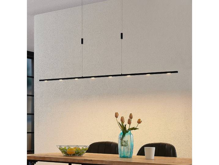 Suspension Stakato 8 LED L180 Black - Lucande - Salon / séjour - Moderne - Aluminium - Multi-ampoules