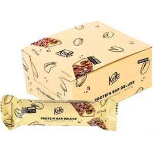 KoRo Proteinriegel Deluxe, 12 Riegel, Pistachio Butter, je 55g, pro Riegel 14g Protein