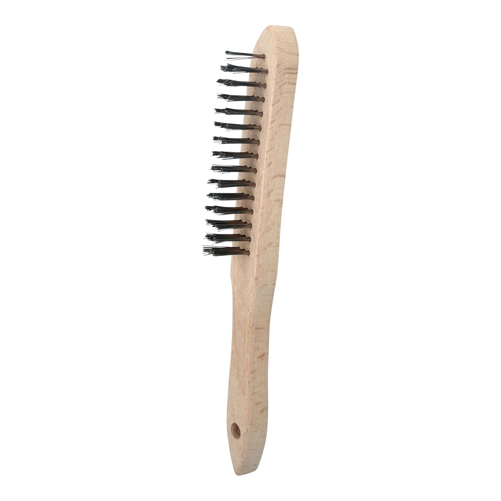 KS Tools Edelstahl Handdrahtbürste 3-reihig, 290mm (201.2310)