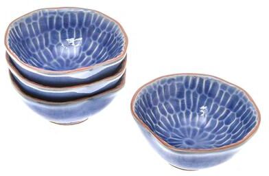NOVICA Handmade Sunflower Dream Ceramic Appetizer Bowls, Set of 4 (Thailand)