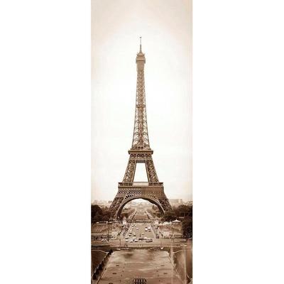 Fototapete LIVING WALLS "Eiffelturm Paris", bunt (beige, grau, weiß), B:1m L:2,8m, Vlies, Tapeten, Fototapete Eiffelturm Braun Sepia 1,00 m x 2,80 m Vliestapete
