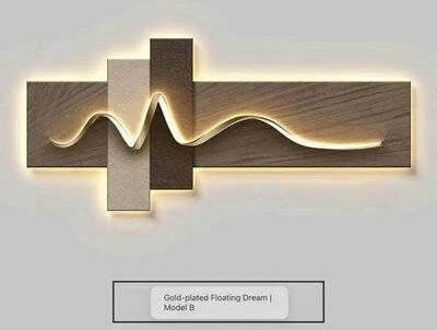 Useful Little Things Modern Luxury LED Ambient Light Wall Art Painting For Living Room b 39.37 X 17.72 In