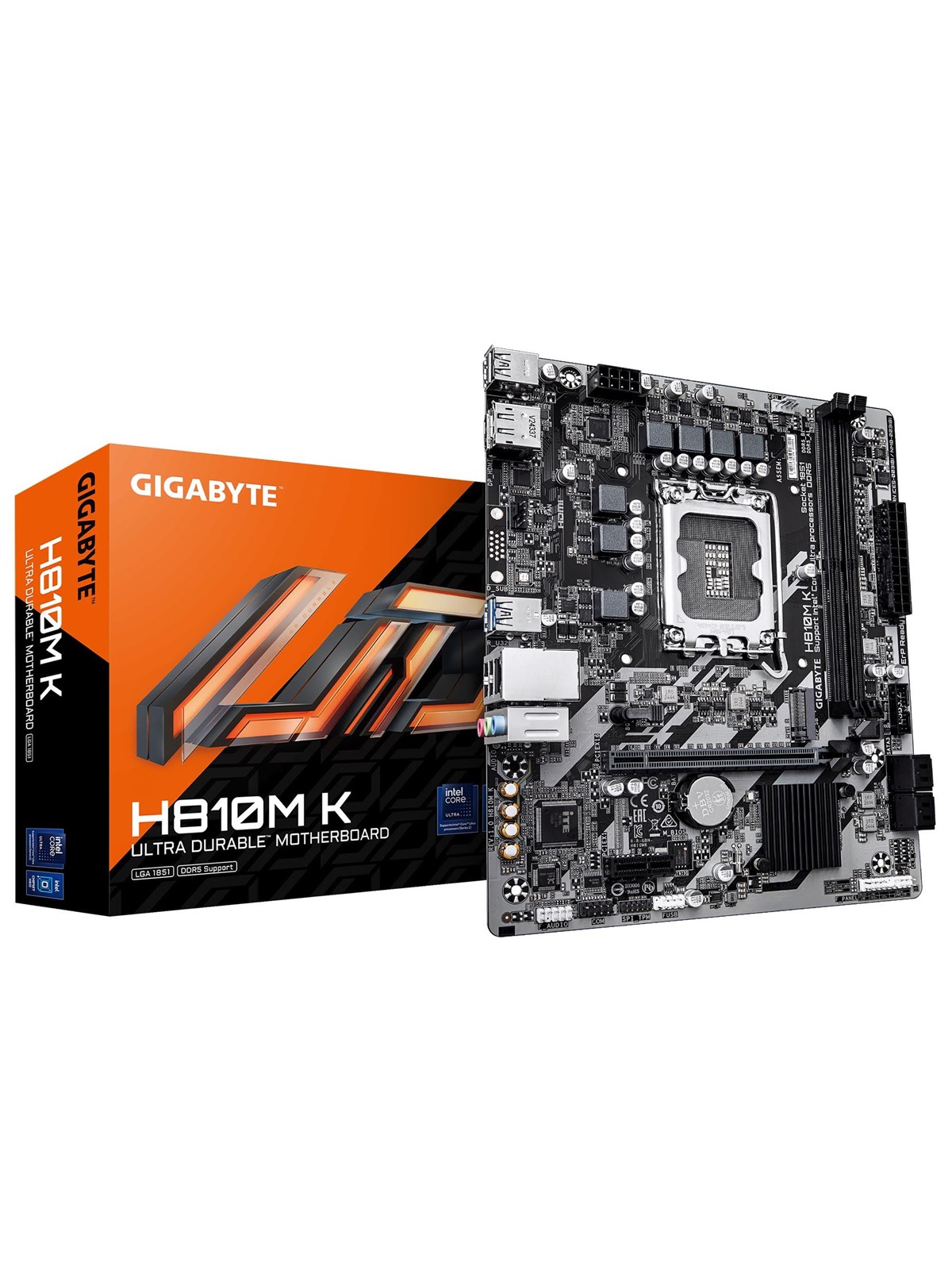 GIGABYTE H810M K Mainboard - Intel H810 - Intel LGA1851 - DDR5 RAM - Micro-ATX