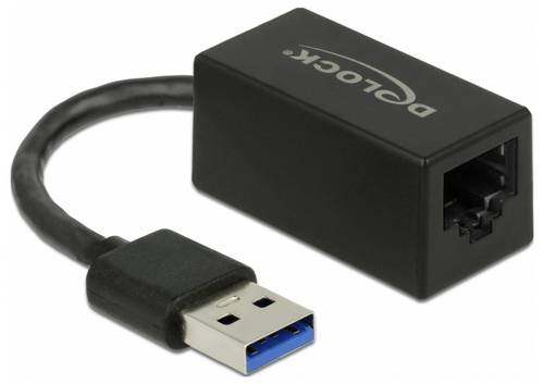 Delock USB, RJ45 Adapter [1x USB-A Stecker - 1x RJ45-Buchse] 66039 9cm mit LED