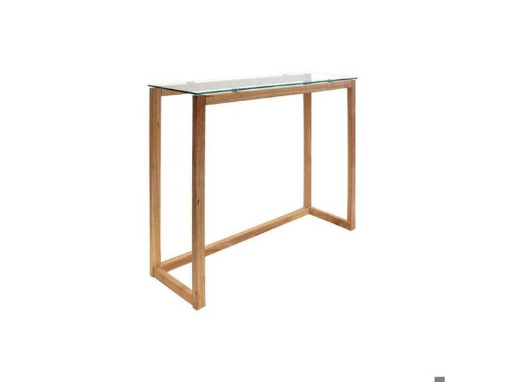 Console - HOME DECO FACTORY - Élégante - En Verre et Bois - Marron