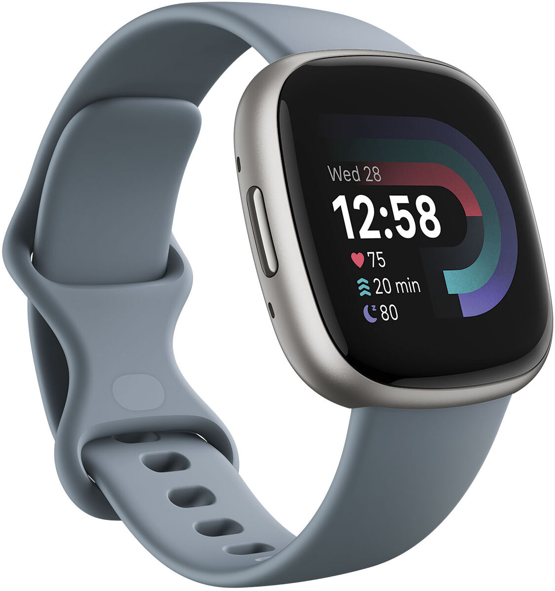 Fitbit Versa 4 älykello Waterfall Blue/Platinum