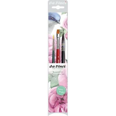 da Vinci Pinselset Botanical Art Watercolour, 3er Set