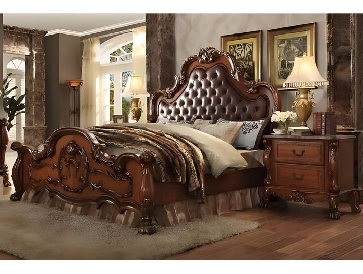 Xlmoebel Schlafzimmer-Set Elegantes Barock Schlafzimmermöbel aus hochwertiger Handarbeit, (3-tlg), Hergestellt in Europa