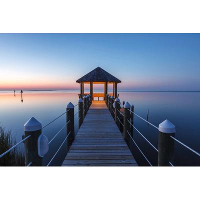 Fototapete PAPERMOON "Steg im Wasser", bunt, B:3m L:2,23m, Vlies, Tapeten