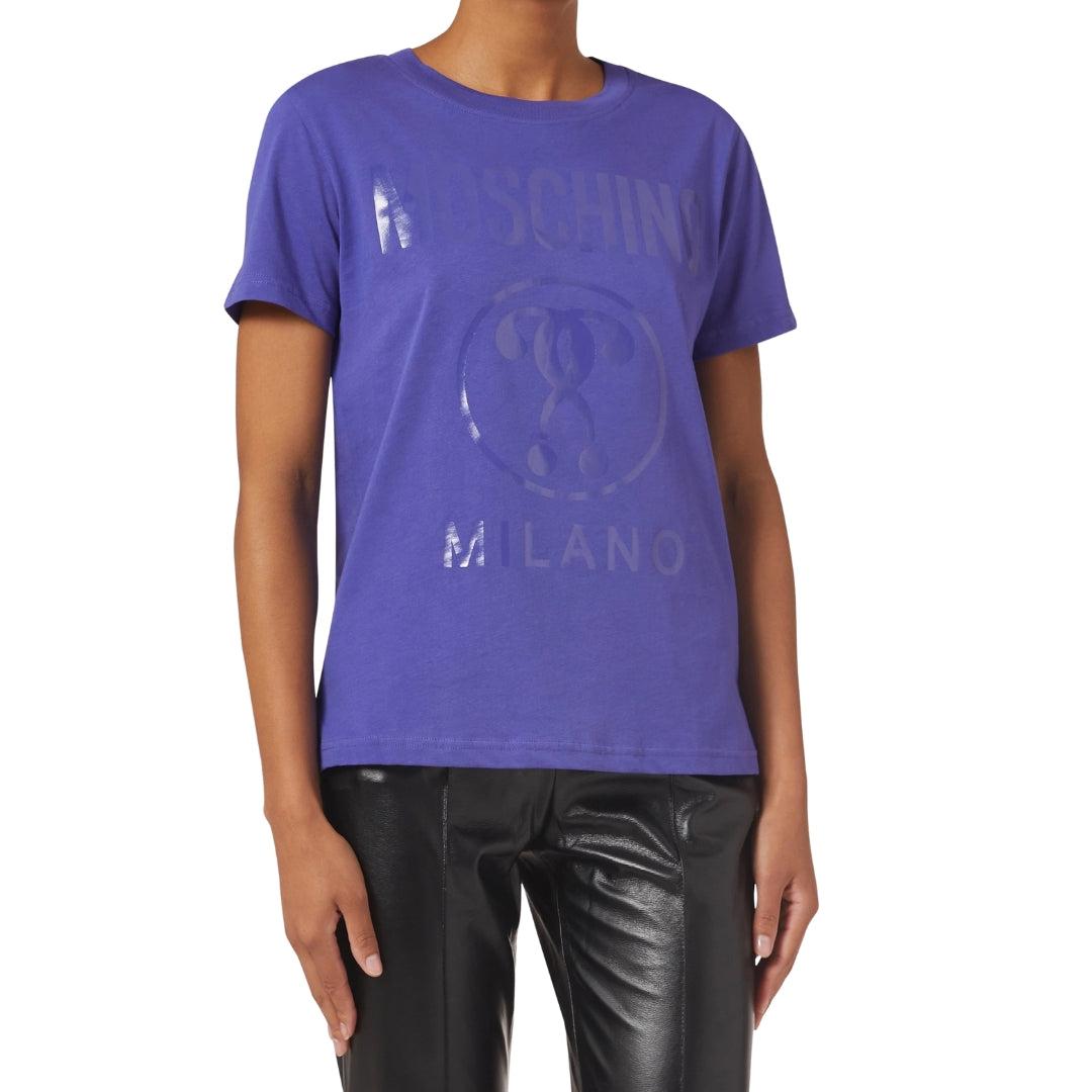 Moschino Double Question Mark Paars T-shirt
