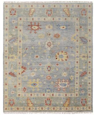 Grand Bazaar Foxboro Hand Knotted Floral & Botanical Traditional Area Rug