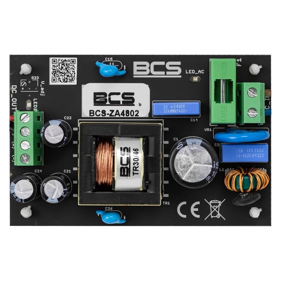 BCS BCS-ZA4802 48V 2A 90W Netzteil mit Schutz für die Installation (BCS-ZA4802)