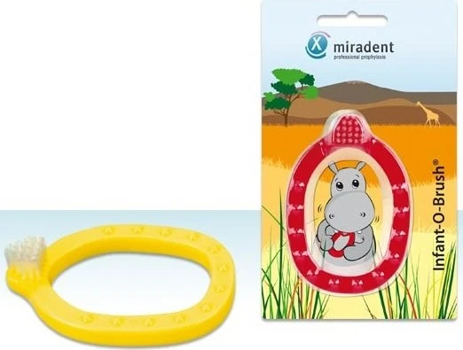 Miradent Kinder-Lernzahnbürst.Infant-O-Brush gelb 1 St Zahnbürste