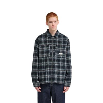 Outdoorjacke ELEMENT "Fuzzy Check", Herren, Gr. XS, blau (brushed plaid schwarz slate), Obermaterial: 80% Polyester, 20% Wolle., Jacken Outdoorjacke
